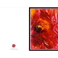 Kunst–Doppelkarte - „Blütenblätter im Wind“ - bewusst ohne Textvorgabe - Design  Ulrike Kröll.