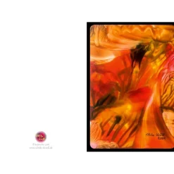 Kunst–Doppelkarte - „Flammenmeer“ - bewusst ohne Textvorgabe - Design  Ulrike Kröll