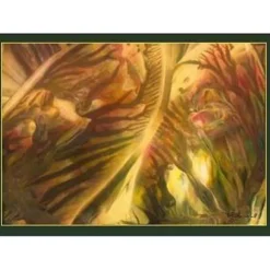 Kunst–Doppelkarte - „Flutlicht“ - bewusst ohne Textvorgabe - Design Ulrike Kröll.