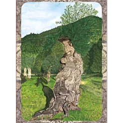 Kunst–Doppelkarte - „Iberischer Olivenbaum“ - bewusst ohne Textvorgabe - Design Ulrike Kröll.