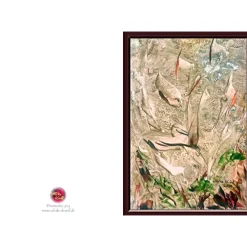 Kunst–Doppelkarte - „Nicht anspruchsvolle Blumen“ - bewusst ohne Textvorgabe - Design Ulrike Kröll.