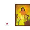 Kunst–Doppelkarte - „Südseeinsulanerin nach Paul Gauguin“ - bewusst ohne Textvorgabe - Design  Ulrike Kröll