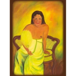 Kunst–Doppelkarte - „Südseeinsulanerin nach Paul Gauguin“ - bewusst ohne Textvorgabe - Design  Ulrike Kröll