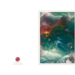 Kunst–Doppelkarte - „Tosende See“ - bewusst ohne Textvorgabe - Design  Ulrike Kröll.