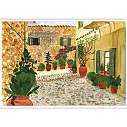 Kunst–Doppelkarte - „Valldemossa“ - bewusst ohne Textvorgabe - Design Ulrike Kröll