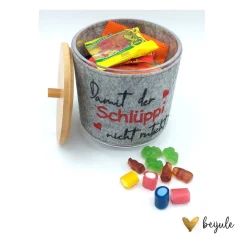 Kunststoffdose mit Filzbanderole