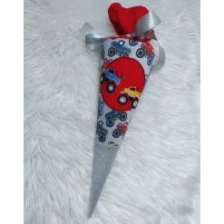 Kurzfristig lieferbar - Geschwister Schultüte, 35 cm groß, mit Stickerei