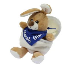 Kuschelhase mit Namen - Kuscheltier Hase personalisiert -Kuscheltier mit Wunschbeschriftung- Ostergeschenk Geschenk