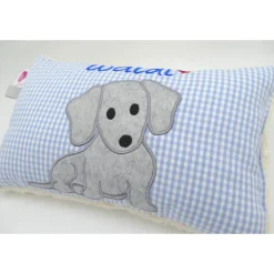 Kuschelkissen  Dackel Waldi Hund Dackel Teckel  Wunschnamen Taufkissen Geburtskissen - Schmusekissen Kiss