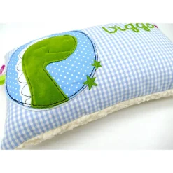 Kuschelkissen Dino Dinosaurier Wunschnamen Taufkissen Geburtskissen - Schmusekissen Kissen mit Namen