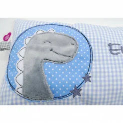 Kuschelkissen Dino Dinosaurier Wunschnamen Taufkissen Geburtskissen - Schmusekissen Kissen mit Namen