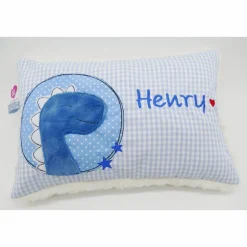 Kuschelkissen Dino Dinosaurier Wunschnamen Taufkissen Geburtskissen - Schmusekissen Kissen mit Namen
