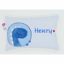 Kuschelkissen Dino Dinosaurier Wunschnamen Taufkissen Geburtskissen - Schmusekissen Kissen mit Namen