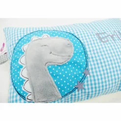 Kuschelkissen Dino Dinosaurier Wunschnamen Taufkissen Geburtskissen - Schmusekissen Kissen mit Namen