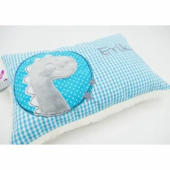 Kuschelkissen Dino Dinosaurier Wunschnamen Taufkissen Geburtskissen - Schmusekissen Kissen mit Namen