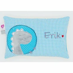 Kuschelkissen Dino Dinosaurier Wunschnamen Taufkissen Geburtskissen - Schmusekissen Kissen mit Namen