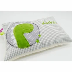 Kuschelkissen Dino Dinosaurier Wunschnamen Taufkissen Geburtskissen - Schmusekissen Kissen mit Namen