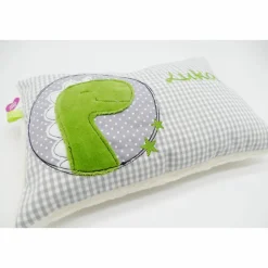 Kuschelkissen Dino Dinosaurier Wunschnamen Taufkissen Geburtskissen - Schmusekissen Kissen mit Namen