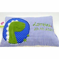 Kuschelkissen Dino Dinosaurier Wunschnamen Taufkissen Geburtskissen - Schmusekissen Kissen mit Namen