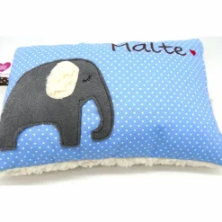 Kuschelkissen Elefant Elefanten Wunschnamen Taufkissen Geburtskissen - Schmusekissen Kissen mit Namen