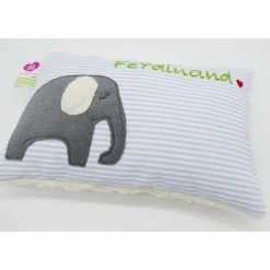 Kuschelkissen Elefant Elefanten Wunschnamen Taufkissen Geburtskissen - Schmusekissen Kissen mit Namen