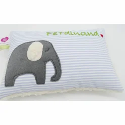 Kuschelkissen Elefant Elefanten Wunschnamen Taufkissen Geburtskissen - Schmusekissen Kissen mit Namen