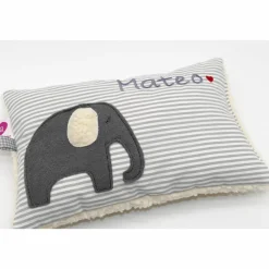 Kuschelkissen Elefant Elefanten Wunschnamen Taufkissen Geburtskissen - Schmusekissen Kissen mit Namen