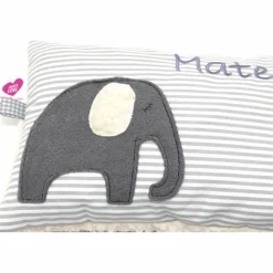 Kuschelkissen Elefant Elefanten Wunschnamen Taufkissen Geburtskissen - Schmusekissen Kissen mit Namen