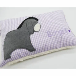 Kuschelkissen  Esel  Eselchen  Wunschnamen Taufkissen Geburtskissen - Schmusekissen Kissen mit Namen