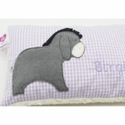 Kuschelkissen  Esel  Eselchen  Wunschnamen Taufkissen Geburtskissen - Schmusekissen Kissen mit Namen