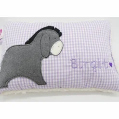 Kuschelkissen  Esel  Eselchen  Wunschnamen Taufkissen Geburtskissen - Schmusekissen Kissen mit Namen