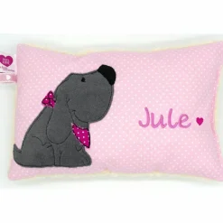 Kuschelkissen  Hund Labrador Retriever  Wunschnamen Taufkissen Geburtskissen - Schmusekissen Kissen mit Namen