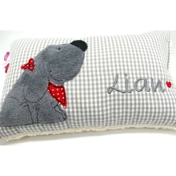 Kuschelkissen  Hund Labrador Retriever  Wunschnamen Taufkissen Geburtskissen - Schmusekissen Kissen mit Namen