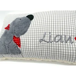 Kuschelkissen  Hund Labrador Retriever  Wunschnamen Taufkissen Geburtskissen - Schmusekissen Kissen mit Namen