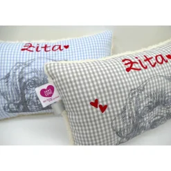 Kuschelkissen  Hund Labrador Retriever  Wunschnamen Taufkissen Geburtskissen - Schmusekissen Kissen mit Namen