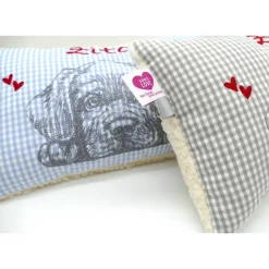 Kuschelkissen  Hund Labrador Retriever  Wunschnamen Taufkissen Geburtskissen - Schmusekissen Kissen mit Namen