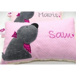 Kuschelkissen  Hund Labrador Retriever  Wunschnamen Taufkissen Geburtskissen - Schmusekissen Kissen mit Namen