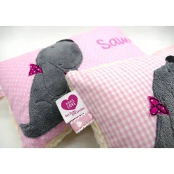 Kuschelkissen  Hund Labrador Retriever  Wunschnamen Taufkissen Geburtskissen - Schmusekissen Kissen mit Namen