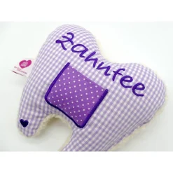 Kuschelkissen  Kleines Zahnfeekissen  Wunscnhnamen Taufkissen Geburtskissen - Schmusekissen Kissen mit Namen