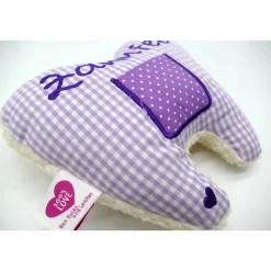 Kuschelkissen  Kleines Zahnfeekissen  Wunscnhnamen Taufkissen Geburtskissen - Schmusekissen Kissen mit Namen