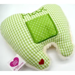 Kuschelkissen  Kleines Zahnfeekissen  Wunscnhnamen Taufkissen Geburtskissen - Schmusekissen Kissen mit Namen