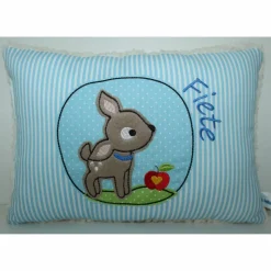 Kuschelkissen, Namenskissen Motiv Rehkitz 20x30 cm