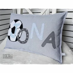 Kuschelkissen, Namenskissen 35cmx50cm mit Fußball