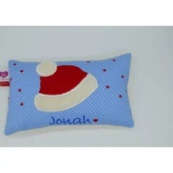 Kuschelkissen Weihnachtsmütze Nikolausmütze Nikolaus - Weihnachten- Geburtskissen - Kissen mit Namen