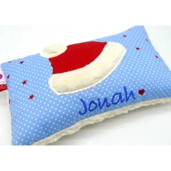 Kuschelkissen Weihnachtsmütze Nikolausmütze Nikolaus - Weihnachten- Geburtskissen - Kissen mit Namen