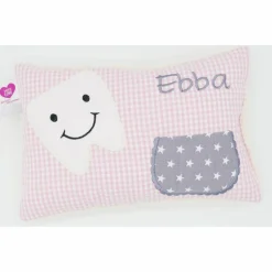 Kuschelkissen  Zahnfeekissen Zahnfee  Wunschnamen Taufkissen Geburtskissen - Schmusekissen Kissen mit Namen