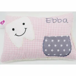 Kuschelkissen  Zahnfeekissen Zahnfee  Wunschnamen Taufkissen Geburtskissen - Schmusekissen Kissen mit Namen