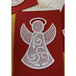Lace-Engel, gestickt