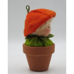 Lampionblume im Töpfchen - Physalis  - Blumenkind - Jahreszeitentisch - Waldorf Art - Art.Nr. HE3