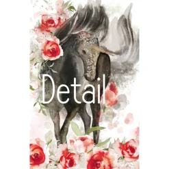 Landhaus Stil Poster Set | Do more of what makes you happy | Romantik Rosen Pferd Einhorn Bilder [A4]